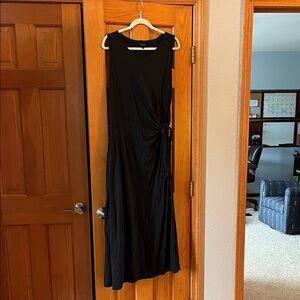 Talbots Elegant Black Midi Dress